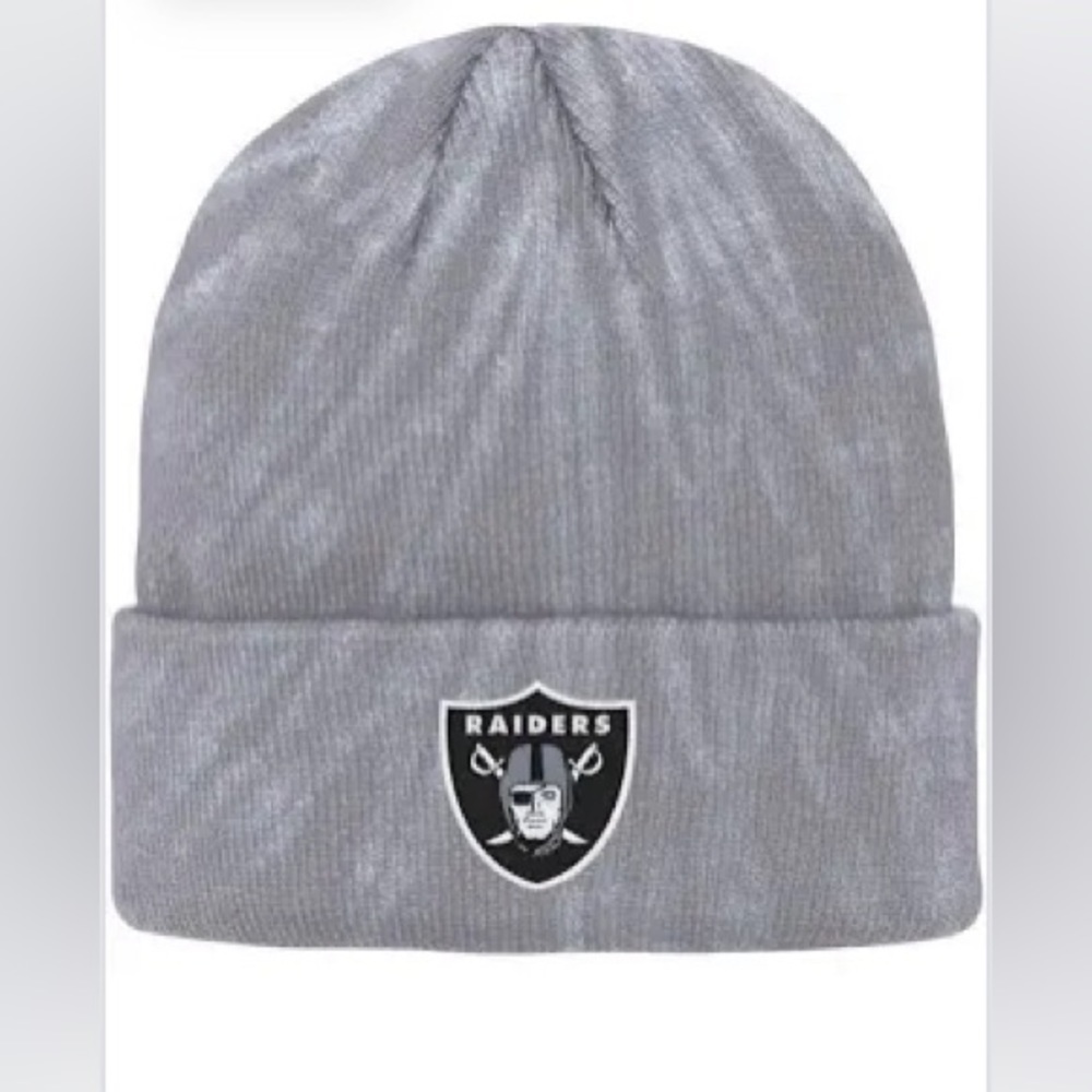 NEW - Las Vegas Raiders Youth Tie-Dye Cuffed Knit Hat - Gray